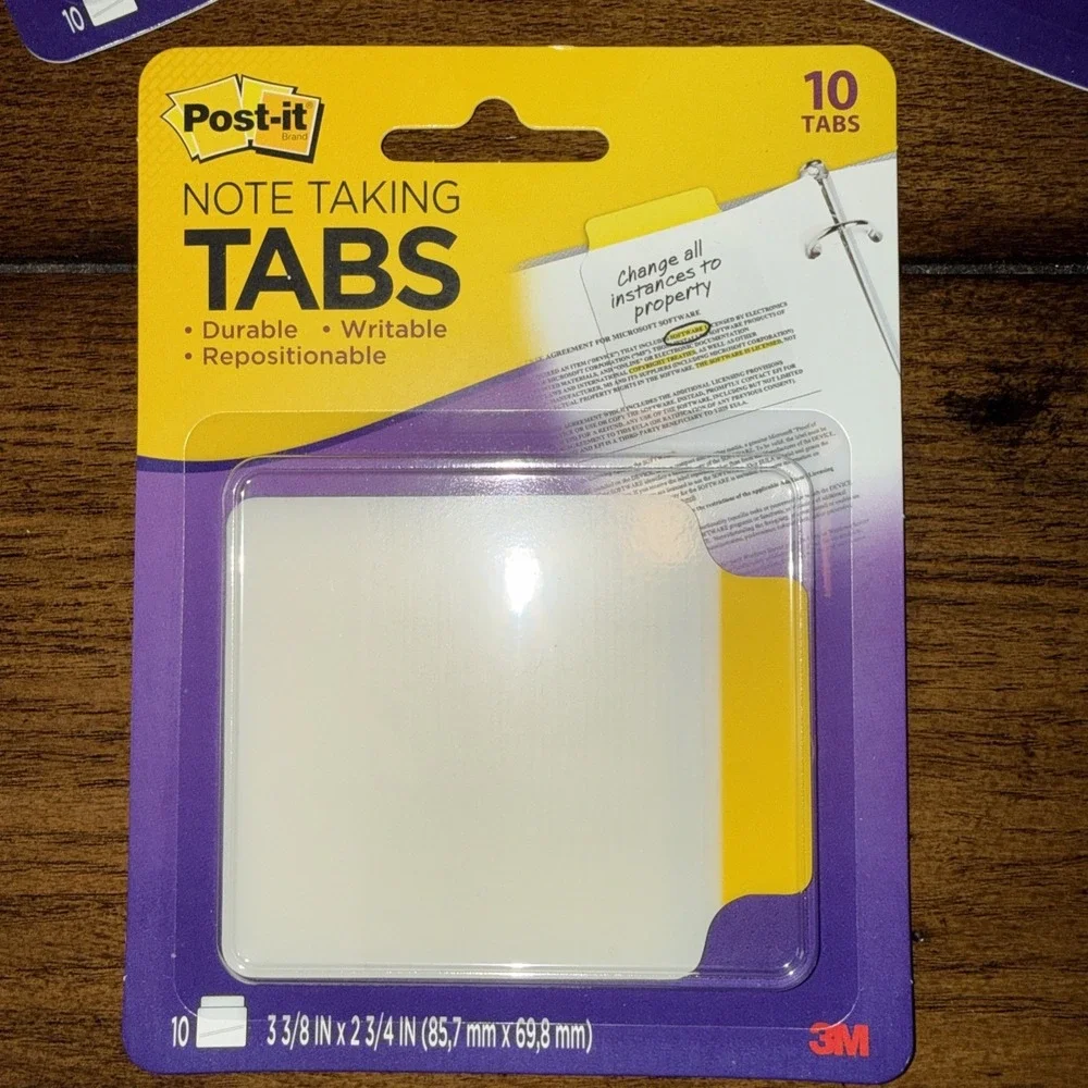 Post-it Note Taking Tabs Lot of 6 Writable Repositionable 3 3/8